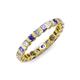 3 - Clarissa 3.00 mm Princess Cut Tanzanite and Diamond Eternity Band 