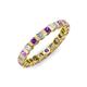 3 - Clarissa 3.00 mm Princess Cut Amethyst and Diamond Eternity Band 