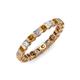 3 - Clarissa 3.00 mm Princess Cut Citrine and Diamond Eternity Band 