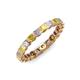 3 - Clarissa 3.00 mm Princess Cut Yellow Sapphire and Diamond Eternity Band 