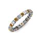 3 - Clarissa 3.00 mm Princess Cut Citrine and Diamond Eternity Band 