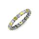 3 - Clarissa 3.00 mm Princess Cut Yellow Sapphire and Diamond Eternity Band 