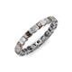 3 - Clarissa 3.00 mm Princess Cut Smoky Quartz and Diamond Eternity Band 