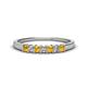 1 - Erica 2.50 mm Princess Cut Citrine and Diamond 7 Stone Wedding Band 