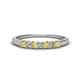 1 - Erica 2.50 mm Princess Cut Yellow Sapphire and Diamond 7 Stone Wedding Band 