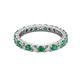 2 - Joyce 3.00 mm Emerald and Diamond Eternity Band 
