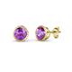1 - Carys Amethyst (4mm) Solitaire Stud Earrings 