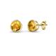 1 - Carys Citrine (4mm) Solitaire Stud Earrings 