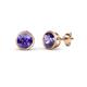 1 - Carys Iolite (4mm) Solitaire Stud Earrings 