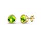 1 - Carys Peridot (4mm) Solitaire Stud Earrings 