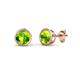 1 - Carys Peridot (4mm) Solitaire Stud Earrings 