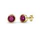 1 - Carys Rhodolite Garnet (4mm) Solitaire Stud Earrings 