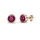 1 - Carys Rhodolite Garnet (4mm) Solitaire Stud Earrings 