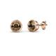 1 - Carys Smoky Quartz (4mm) Solitaire Stud Earrings 