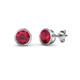 1 - Carys Ruby (4mm) Solitaire Stud Earrings 