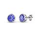 1 - Carys Tanzanite (4mm) Solitaire Stud Earrings 