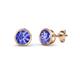 1 - Carys Tanzanite (4mm) Solitaire Stud Earrings 