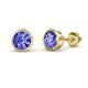 1 - Carys Tanzanite (6.5mm) Solitaire Stud Earrings 