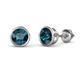 1 - Carys Blue Diamond (6mm) Solitaire Stud Earrings 