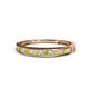 1 - Aqilia 2.00 mm Yellow Sapphire and Lab Grown Diamond Wedding Band 