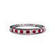 1 - Aqilia 2.00 mm Ruby and Lab Grown Diamond Wedding Band 