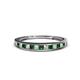 1 - Aqilia 2.00 mm Diamond and Chatham Created Emerald 13 Stone Wedding Band 