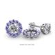 1 - Serena 0.67 ctw (2.00 mm) Round Tanzanite Jackets Earrings 