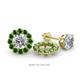 1 - Serena 0.88 ctw (2.00 mm) Round Green Garnet Jackets Earrings 