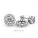 1 - Serena 0.76 ctw (2.00 mm) Round White Sapphire Jackets Earrings 