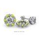 1 - Serena 2.00 mm Round Peridot and Diamond Jacket Earrings 