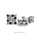 1 - Serena Black and White Diamond Jacket Earrings 