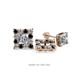 1 - Serena Black and White Diamond Jacket Earrings 