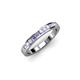 3 - Aaryn 2.25 mm Tanzanite and Diamond Wedding Band 
