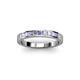 2 - Aaryn 2.25 mm Tanzanite and Diamond Wedding Band 