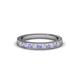 1 - Aaryn 2.25 mm Tanzanite and Diamond Wedding Band 