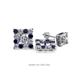 1 - Serena Blue Sapphire and Diamond Jacket Earrings 