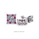 1 - Serena Pink Sapphire and Diamond Jacket Earrings 