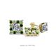1 - Serena Green Garnet and Diamond Jacket Earrings 