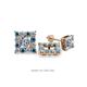 1 - Serena Blue Topaz and Diamond Jacket Earrings 