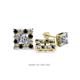 1 - Serena Black and White Diamond Jacket Earrings 