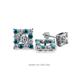 1 - Serena Blue and White Diamond Jacket Earrings 