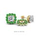 1 - Ambre Green Garnet Jacket Earrings 