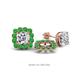 1 - Ambre Green Garnet Jacket Earrings 