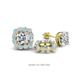 1 - Ambre Aquamarine and Diamond Jacket Earrings 