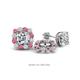 1 - Ambre Pink Tourmaline and Diamond Jacket Earrings 