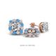 1 - Ambre Blue Topaz and Diamond Jacket Earrings 