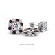 1 - Ambre Red Garnet and Diamond Jacket Earrings 