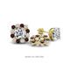 1 - Ambre Red Garnet and Diamond Jacket Earrings 