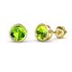1 - Carys Peridot (6.5mm) Solitaire Stud Earrings 