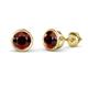 1 - Carys Red Garnet (6.5mm) Solitaire Stud Earrings 